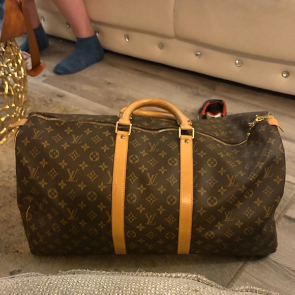 Luxury Brown Monogram Travel Bag - Picture 1 of 1